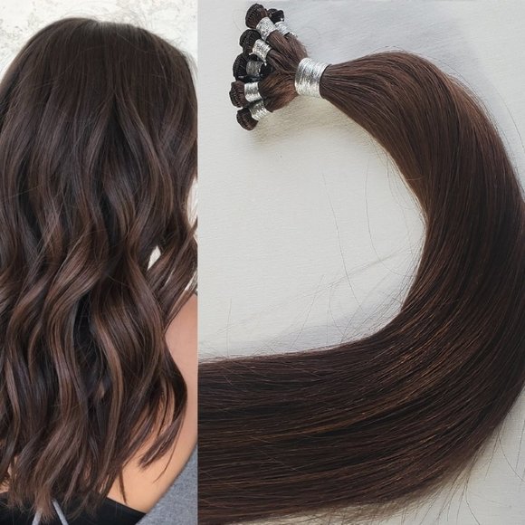 22 Hand-Tied Weft,100 grams,8 bundles,100% Human Remy Hair